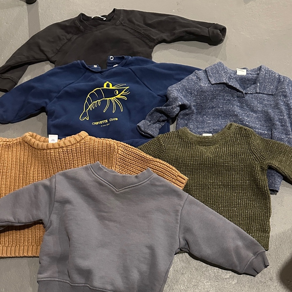 Baby Sweater/Sweatshirt Bundle - Zara, gap, old navy, & boutique brands